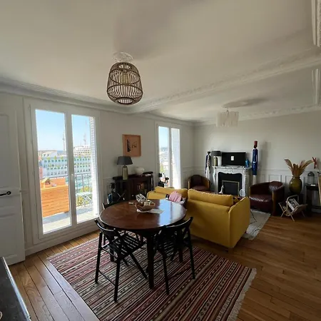 8 Personnes - Terrasse Sur Espaces Verts - Vue Tour Eiffel 아파트 *