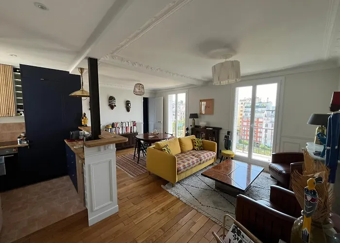 아파트 8 Personnes - Terrasse Sur Espaces Verts - Vue Tour Eiffel 파리