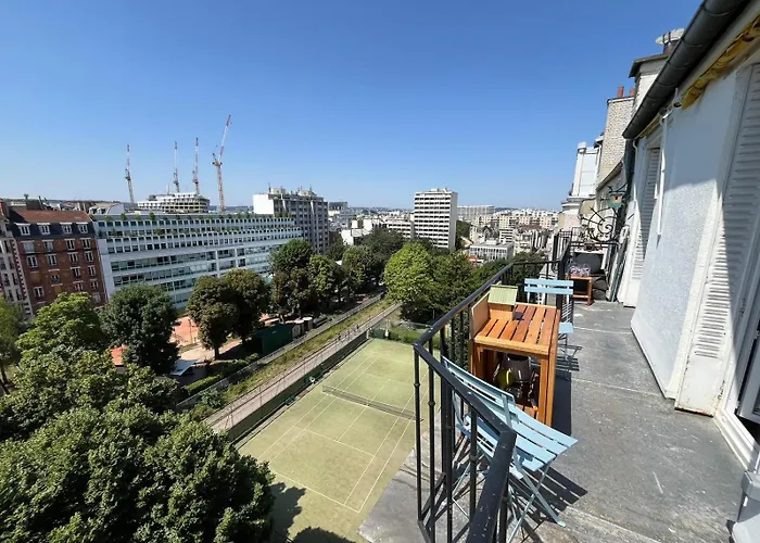 아파트 8 Personnes - Terrasse Sur Espaces Verts - Vue Tour Eiffel 파리